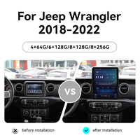 Écran vertical Foforfor de 12,1 pouces pour Jeep Wrangler 2018-2022, Carplay Android15 GPS 4G DSP, autoradio, lecteur multimédia automobile OEM