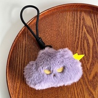 Pendentif Nuage Émotionnel Doux et Breloque de Sac Nuage Mignon - Porte-clés en Peluche Créatif Mini Format, Ornement pour Sac à Dos en Forme de Nuage Sombre