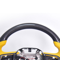 Volant sport CarbonStep pour Donge Ram 1500 TRX modifié avec LED, en fibre de carbone, assemblé avec du cuir perforé en daim velours
