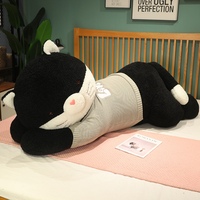 Jouets en peluche super doux personnalisés en gros, grand chat de dessin animé, 80-160 cm, écologiques, décoration de salon pour anniversaire