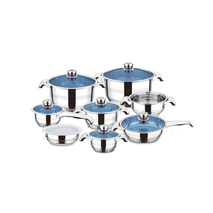 FUNITE Hochwertiges 220-teiliges Edelstahl-Kochgeschirr-Set mit Glasdeckeln, Induktionsgeeignet, Inklusive Küchenutensilien - Product Image 1