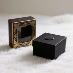 Custom High-End Embossed Matt Lamination Coated Paper Quran Gift Box Magnetic Closure Rigid Box Set <b>Socks</b> <b>Fur</b> Muslim Gifts - Product Image 5