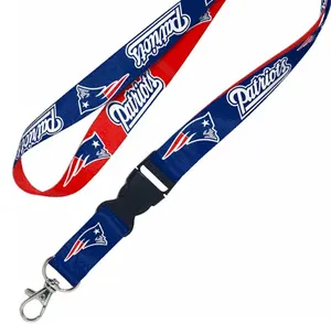 Nieuwe Engeland Patriotten Custom Lanyards 90X2Cm Polyester En Sleutelhanger Hals Riem Sleutelhanger