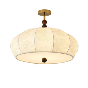 Lustre LED en fer forgé antique français, style esthétique Dynastie Song, lampe de bureau en tissu chaleureux, lampe de restaurant rétro Nanyang - Product Image 5