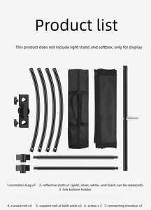 Thép không gỉ vỏ sò ánh sáng khuếch tán cong nhiếp ảnh ánh sáng phản xạ cho video studio ảnh accessor - Product Image 6