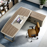 JIUSHUN Mobilier de bureau commercial, Table de direction de luxe pour PDG, Bureau de direction moderne haut de gamme