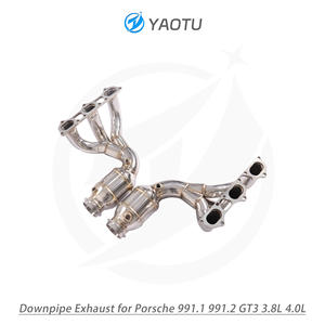Colector de Escape de Acero Inoxidable Personalizado YT con Catalizador de 3 Vías, Apto para <span class=keywords><strong>Porsche</strong></span> <span class=keywords><strong>991</strong></span>.1 <span class=keywords><strong>991</strong></span>.2 <span class=keywords><strong>GT3</strong></span> 3.8L 4.0L, Superficie Brillante - Product Image 5