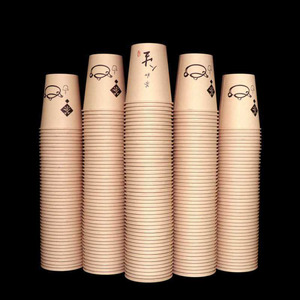 Ly cà phê giấy bã tre sinh học phân hủy được in logo tùy chỉnh với nắp PLA, ly giấy tre mini - Product Image 4