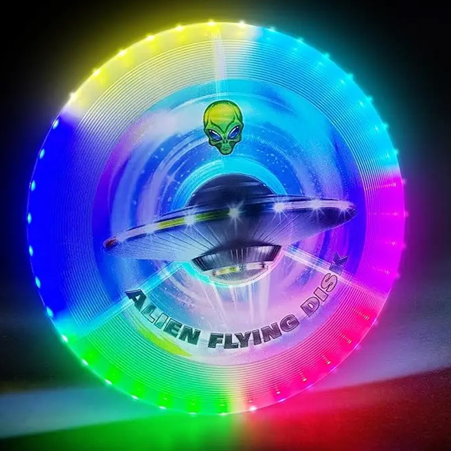Custom Design 9" Led Light up Flying Disc Night Games Outdoor Toys for Kids Fri Sbee Toy for Children and Adult