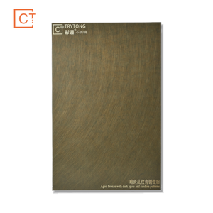 Hoja personalizable de acero inoxidable de bronce antiguo con grano aleatorio y <span class=keywords><strong>manchas</strong></span> <span class=keywords><strong>oscuras</strong></span>, perfecta para la decoración de paredes - Product Image 1