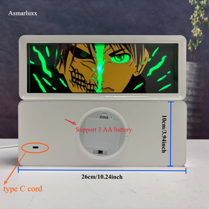 Figurine Anime Mitsuri Kanroji 26CM <span class=keywords><strong>Kimetsu</strong></span> <span class=keywords><strong>No</strong></span> <span class=keywords><strong>Yaiba</strong></span>, Fille Sexy, Boîte Lumineuse ABS avec Cadre LED RGB 16 Couleurs, Artisanat - Product Image 4