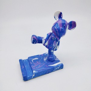 Support <span class=keywords><strong>de</strong></span> téléphone portable en résine animalière DIY, <span class=keywords><strong>figurine</strong></span> artistique peinte à la main, couleur et taille personnalisées, décoration intérieure, cadeau - Product Image 2