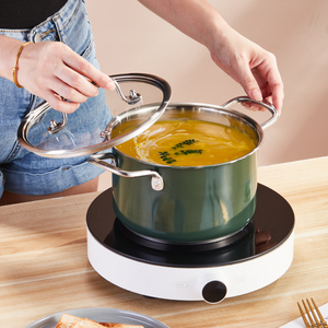 Batterie de cuisine multicouche Fashion Cooking Pot 3pcs Cookware Set Le Crueset Cookware Set Enamel Kitchen Pot Ollas De <span class=keywords><strong>Cocin</strong></span> - Product Image 5