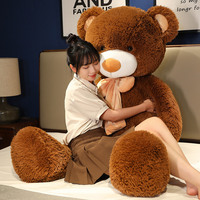 Ours en peluche géant à fourrure longue de 80/100/120/140/160/180 cm avec nœud, jouet en peluche, ours en peluche, ours en peluche d'amour