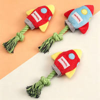 Jouet pour animaux de compagnie durable et amusant pour petits chiens, en peluche et corde, résistant aux morsures, pour la mastication, emballage en sac pour fournitures pour chats du fabricant