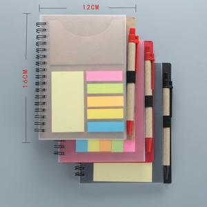 カスタムスパイラルバインディングホテルノートブック付箋メモ帳とロゴ付きペンギフトセット - Product Image 2