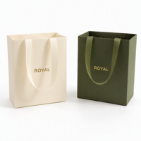 Sac de shopping en papier avec film mat doux au toucher et logo personnalisé, sac de transport pour emballage cadeau imprimé sur mesure