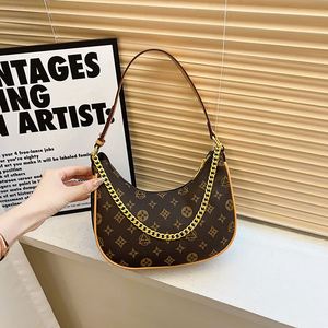 Bolso Bandolera de Lujo Ligero para Mujer, Estilo Versátil para Llevar Bajo el Brazo, Diseño Geométrico en Forma de Media Luna con Cadena.1037 - Product Image 4