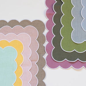 Juego de servilletas bordadas hechas a mano y manteles individuales de lino, servilletas de tela para decoración de mesa de boda <span class=keywords><strong>Vintage</strong></span> para restaurantes y bodas - Product Image 2