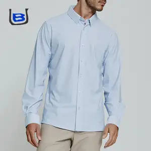 Factory Custom Logo Direct Sale Fashion Elegant Long Sleeved Shirt Men's Dress Clothing Casual Business Shirts For Men