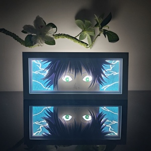 EE. UU. Almacén Dropshipping Anime Caja de luz <span class=keywords><strong>Solo</strong></span> nivelación Papel Arte Tallado Lámpara de mesa de madera Luz nocturna Dormitorio Decoración Regalo - Product Image 6