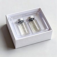 Caja de 2 viales para suero de péptidos de China con ventana transparente personalizada y inserto de plástico