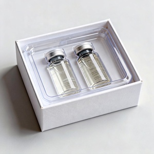 Confezione per Siero Peptidico con Inserto <span class=keywords><strong>in</strong></span> <span class=keywords><strong>Plastica</strong></span> e Finestra Trasparente Personalizzata, Scatola per 2 Fiale di Peptidi - Product Image 4