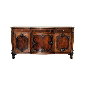Bowfront <b>Sideboard</b> Mahogany Classic <b>Sideboard</b> Elegant Living Room Furniture <b>Antique</b> American Solid Wood OEM Wholesale Supplier - Product Image 1