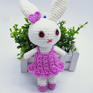 Juguetes de Animales Tejidos a Crochet Personalizados para Niños, Amigurumi Hechos a Mano, Llaveros de Lana, Conejo, Abeja, Pato, Elefante, Perro, Muñeco - Product Image 4