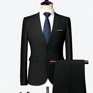 Nouveau <span class=keywords><strong>costume</strong></span> <span class=keywords><strong>homme</strong></span> amincissant décontracté multicolore pour affaires, noir, pour banquets, mariages et occasions importantes - Product Image 2