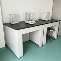 Plateforme d'analyse antichoc de laboratoire à cadre tout acier noir, plateforme de pesage monobloc anti-vibration la plus stable