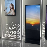 Layar sentuh pemasaran 32-98 inci lantai vertikal LCD layar tampilan iklan berdiri interaktif