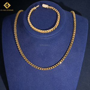 Wholesale Price Pass Tester 4MM Moissanite Lock Chain Silver 925 Gold <b>Men</b> Hip Hop Iced Out 925 Silver Franco Chain &Bracelet - Product Image 5