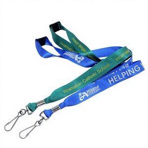 Lanière de cou personnalisée en nylon de luxe, imprimée en sérigraphie, avec logo, à <span class=keywords><strong>prix</strong></span> de gros abordable, tendance, avec crochet en J <span class=keywords><strong>pour</strong></span> bouledogue - Product Image 2