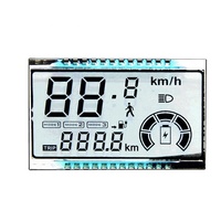 Layar LCD Dashboard Skuter Listrik 7 Segmen, Speedometer, Odometer, Indikator Tegangan Baterai, Modul LCD untuk Sepeda Listrik