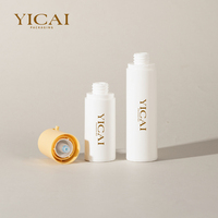 Vente en gros 20 30 40 50 ml Distributeur rond de crème de lotion Emballage sous vide bouteille transparente de crème de soin de la peau sans air avec pompe