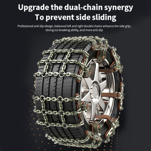 Chaînes à neige universelles OEM pour voitures et SUV, chaînes <span class=keywords><strong>de</strong></span> traction à motif brise-<span class=keywords><strong>glace</strong></span>, chaînes <span class=keywords><strong>de</strong></span> pneus d'urgence pour la neige - Product Image 4