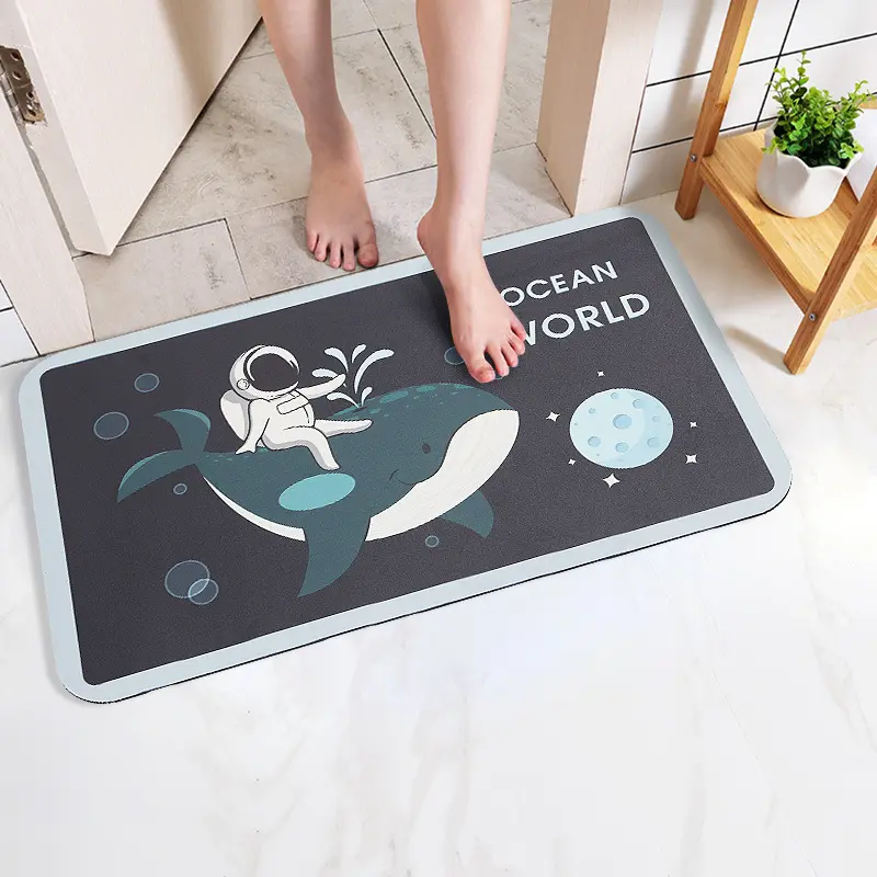 Diatom Mud Absorbent Soft Mat Custom Bath Mat Bathroom Bath Rugs Anti Slip Shower Carpets Custom Bath Mat