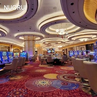 Casino- und Unterhaltungs-Nachtclub-Teppich aus Woll-Nylon-Mischung für Gewerbeprojekte, Flammhemmend und Fleckresistent