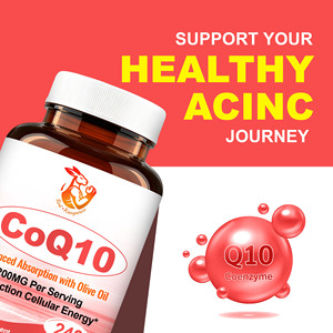 Gélules de CoQ10 OEM avec 200 mg de coenzyme Q10, favorisent la cognition, propriétés antioxydantes, améliorent la production d'énergie, complément alimentaire à base de plantes. - Product Image 3