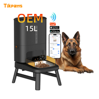 Distributeur automatique de nourriture pour chien OEM 15L, grande capacité, intelligent, application Tuya, enregistrement vocal, minuterie automatique