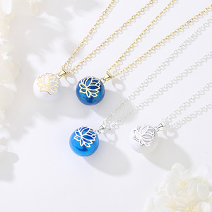 Merryshine lotus flower soft sound wishing music bell pendant mexico ball bola <span class=keywords><strong>collana</strong></span> di <span class=keywords><strong>gravidanza</strong></span> - Product Image 3