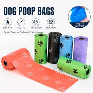 Custom Printed Dog Waste Bags Eco Friendly <b>Compostable</b> Poop Bags - Product Image 1