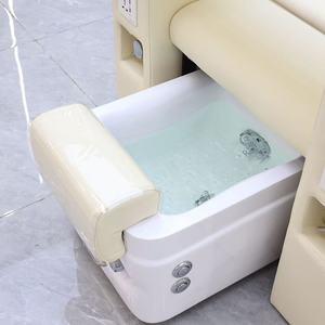 Fauteuil de pédicure de luxe sans plomberie avec massage et bain de pieds électrique, fauteuil de spa moderne rose pour salon de beauté (vente en gros) - Product Image 6