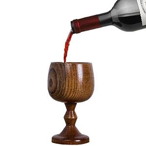 Copa de Vino Vintage de Madera, Copa para Beber Agua, Cáliz de Comunión, Accesorios de Cocina, Vajilla, Regalo - Product Image 1