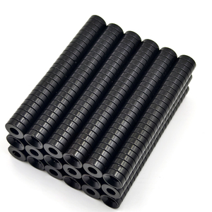 Aimant industriel N35 N42 N45 N52 puissant en terres rares, aimant annulaire en néodyme avec revêtement époxy <span class=keywords><strong>noir</strong></span> pour bricolage et artisanat, aimant de réfrigérateur - Product Image 5