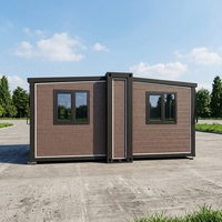 SKYLINE Maison conteneur en acier respirante et extensible de 10 pieds, style chinois moderne, modulaire préfabriquée, avec cuisine, deux chambres, pour boutique ou hôtel