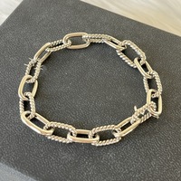   Bracelet à chaîne colorée avec pendentif lettre, style européen et américain, populaire, en fil torsadé