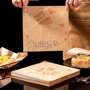 Custom Logo Printing Hamburger Wrapping <b>Paper</b> <b>Tissue</b> Packaging Greaseproof Wax <b>Paper</b> Coated Oil Proof <b>Paper</b> - Product Image 5