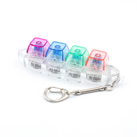 Porte-clés mécanique LED à prix d'usine, avec logo personnalisé, anneau de clavier anti-stress DIY
